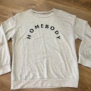 Light Gray 'Homebody' Lightweight Sweatshirt